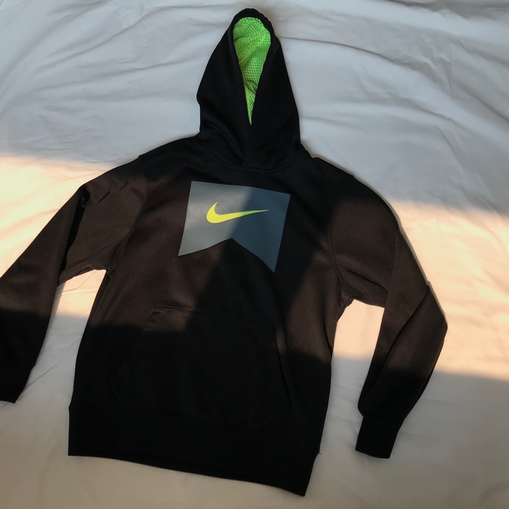 Kid’s Black And Green Nike Sweatshirt